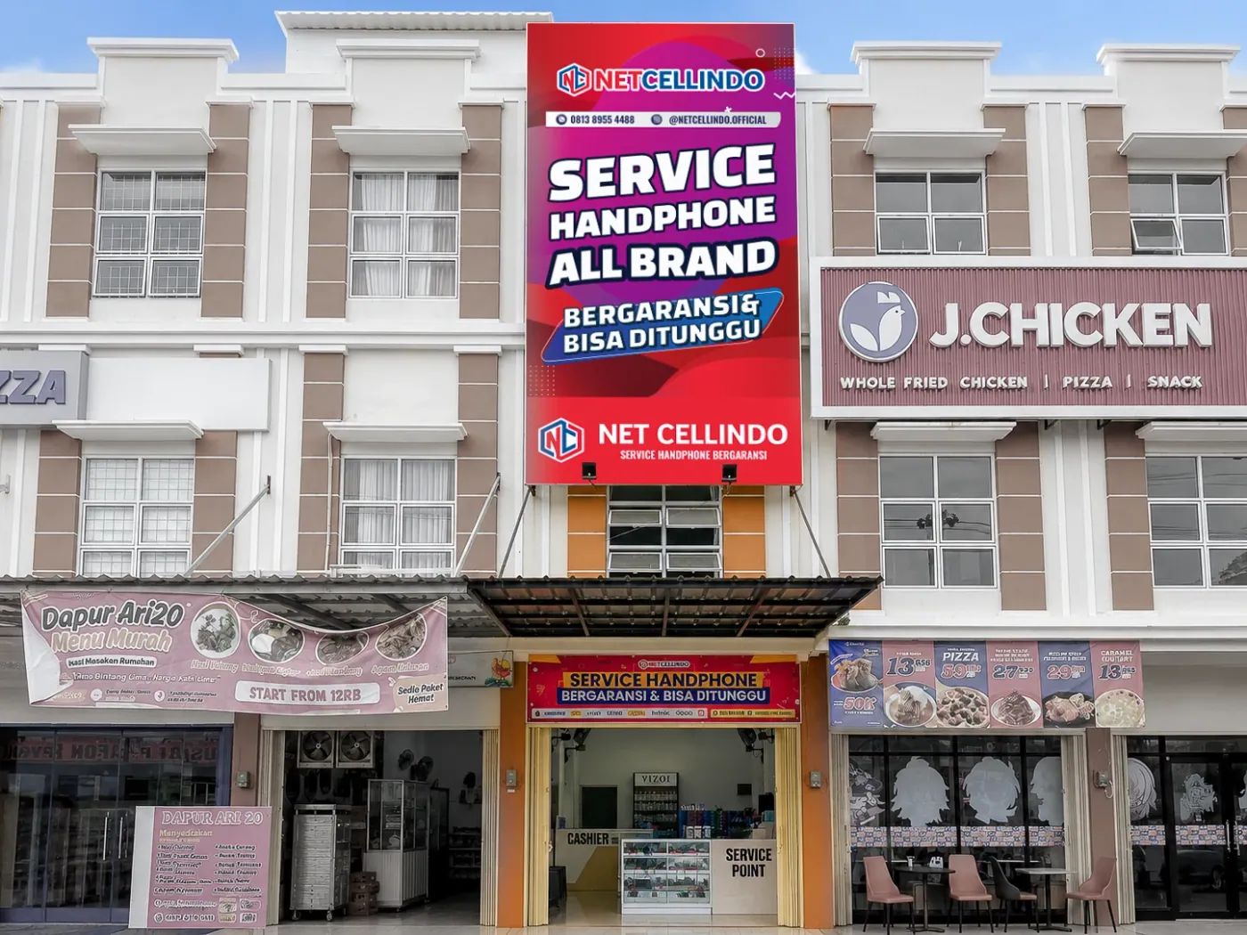 Toko NET CELLINDO PALEMBANG SAKO — servis HP di Palembang Sako, Sebelah JChicken Sako