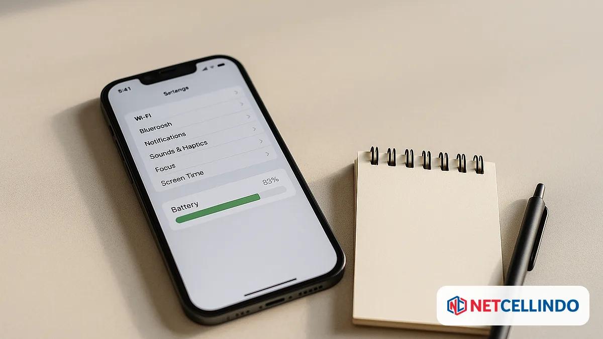 Seseorang memeriksa kondisi HP lewat menu pengaturan, ilustrasi cara cek kesehatan HP sendiri di rumah