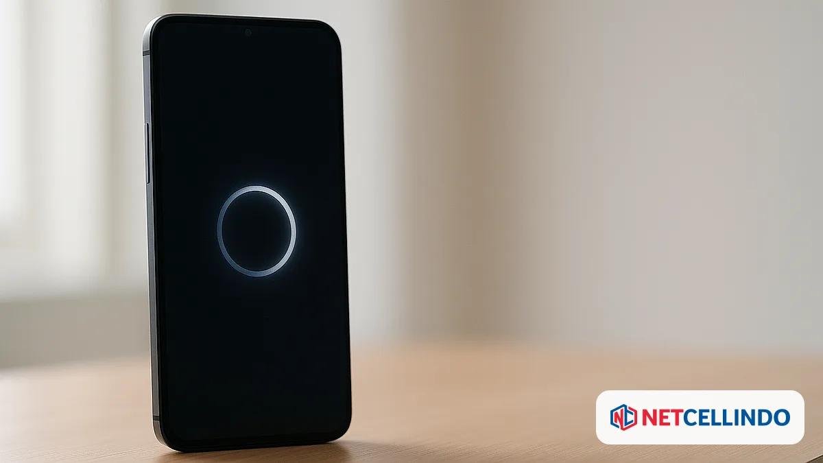 HP menampilkan logo saat menyala dan tidak masuk ke menu, ilustrasi HP bootloop atau stuck di logo
